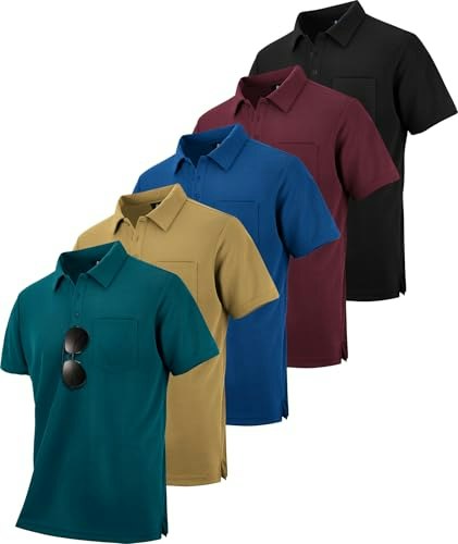 Scodi Men's Pocket Polo Shirt 5-Pack: $35.99