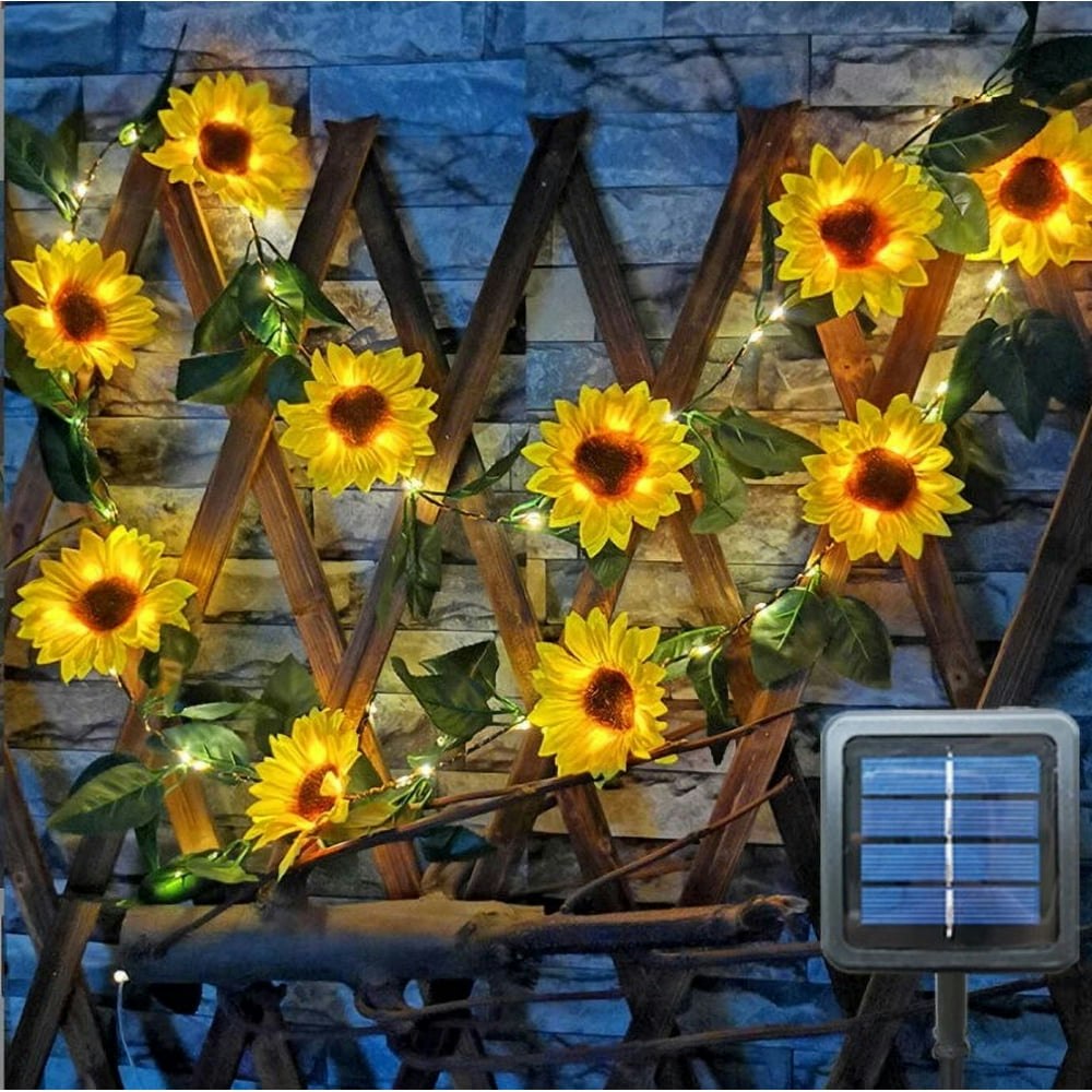 Qoosea 13-Foot Artificial Sunflower Solar Garden Lights: $10.33 Qoosea 13-Foot Artificial Sunflower Solar Garden Lights: $10.33