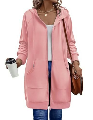 Zeagoo Women's Zip-Up Fleece Tunic Hoodie: $31.99