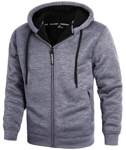 Zity Men's Sherpa-Lined Heavyweight Zip-Up Hoodie: $36.79