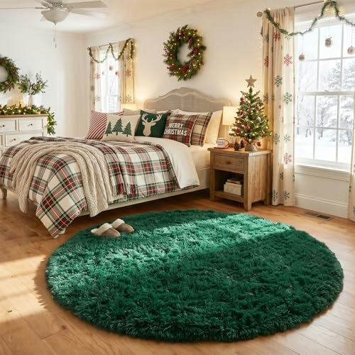 Amdrebio 5-Foot Round Furry Area Rug: $22.39 Amdrebio 5-Foot Round Furry Area Rug: $22.39