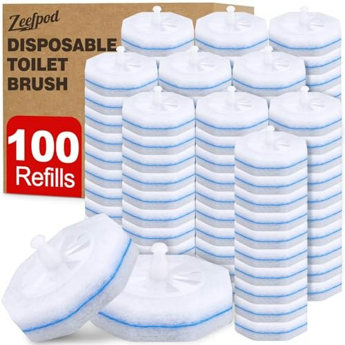 Zeefpod Disposable Toilet Brush Refill Pads 100-Pack: $21.59