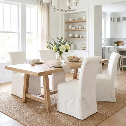 Chairus Slipcovered Upholstered Parsons Dining Chair 4-Pack: $326.38