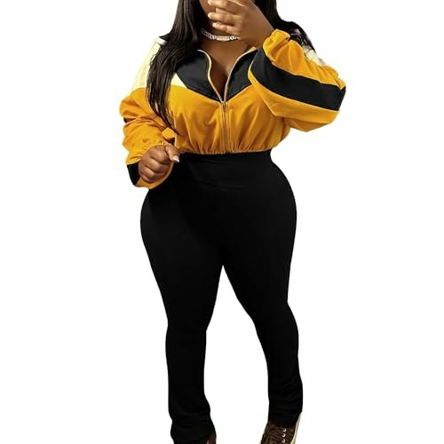 Puxobyku Women's 2-Piece Color Block Tracksuit: $34.39 Puxobyku Women's 2-Piece Color Block Tracksuit: $34.39