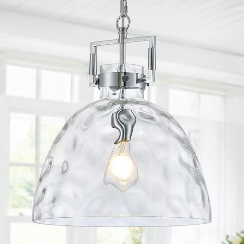 Merinea 13.8-Inch Chrome Glass Pendant Light: $143.99