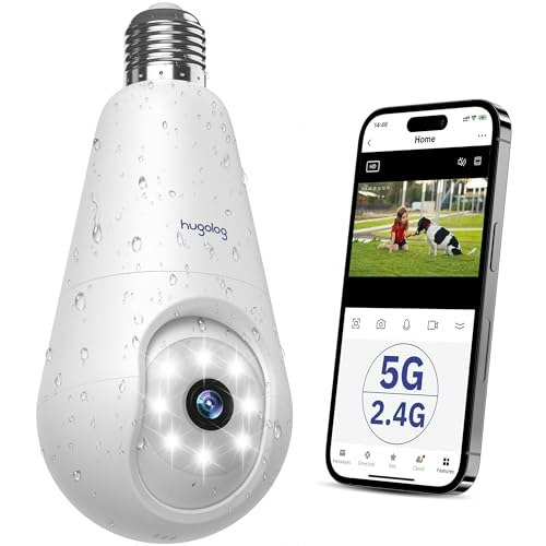 Hugolog 2K 3MP WiFi Security Light Bulb Camera: $19.99 Hugolog 2K 3MP WiFi Security Light Bulb Camera: $19.99