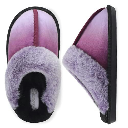 Besroad Kids Faux Fur Fuzzy Slippers: $18.99