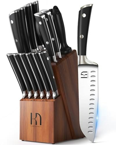 KnifeSaga 15-Piece Japanese Knife Set: $113.94