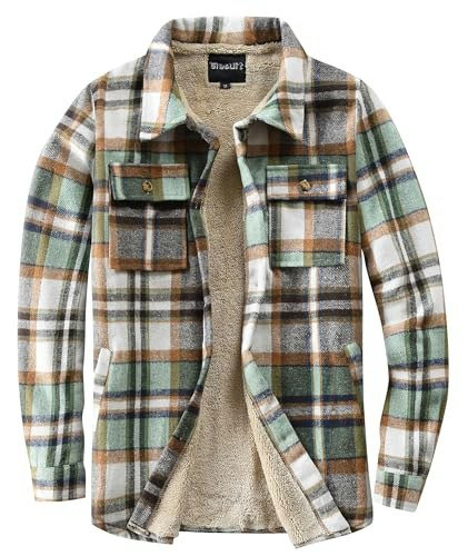 Elesuit Women Sherpa Flannel Plaid Shirt Jacket: $31.99