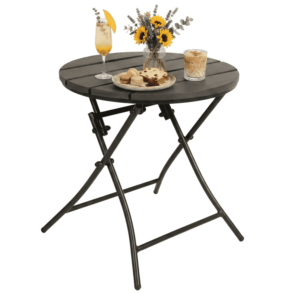TeoKJ Folding Metal and Polywood Outdoor Side Table: $26.99 TeoKJ Folding Metal and Polywood Outdoor Side Table: $26.99