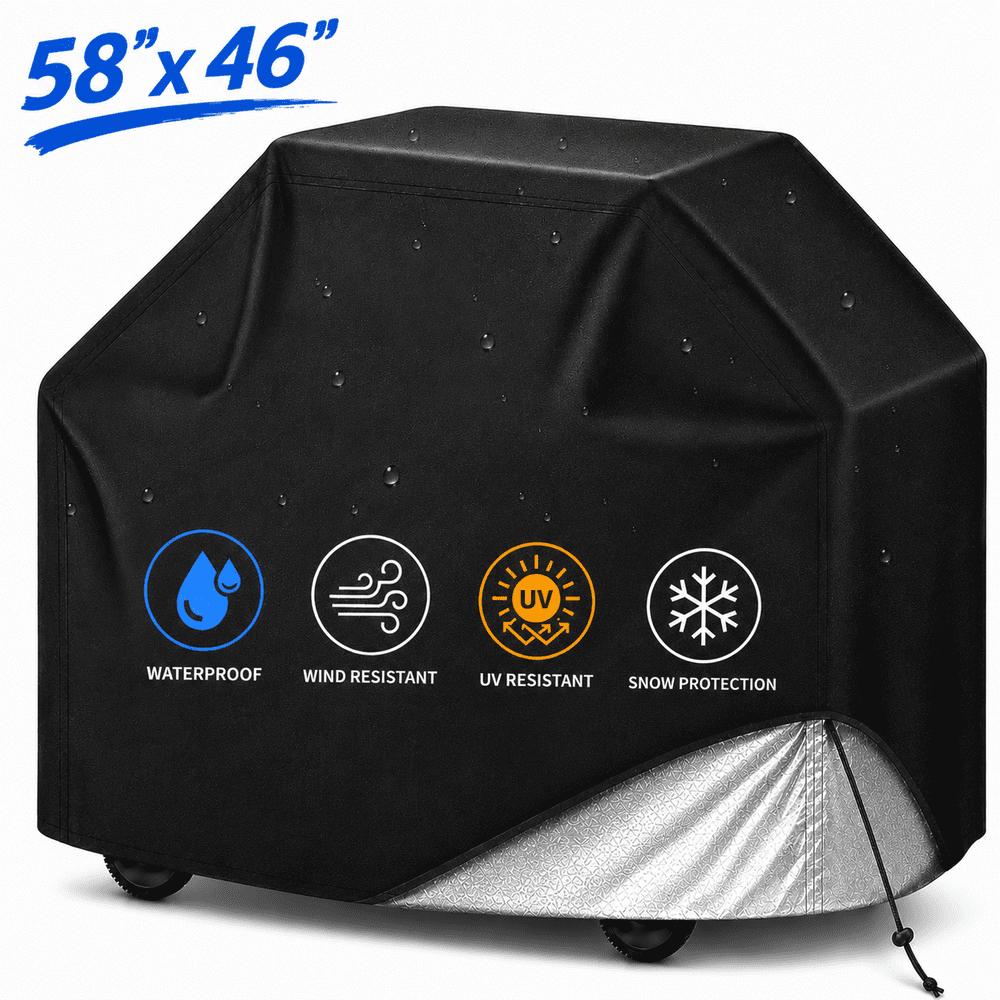 Merryhome 58-Inch Heavy Duty Waterproof BBQ Grill Cover: $14.39 Merryhome 58-Inch Heavy Duty Waterproof BBQ Grill Cover: $14.39