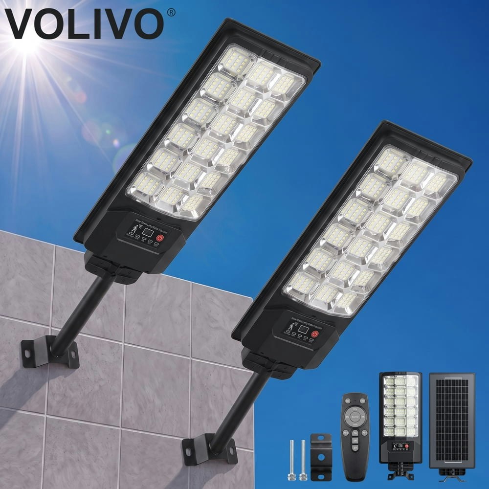 Volivo 216-LED Solar Street Light 2-Pack: $37.99