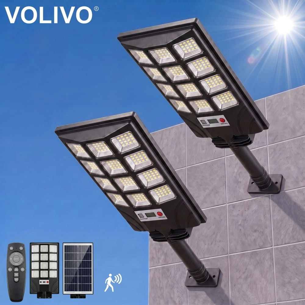 Volivo 192-LED Solar Street Light 2-Pack: $35.99