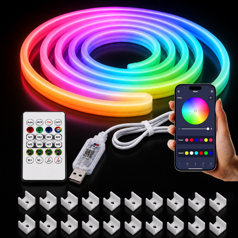 Zioblw 32-Foot Smart RGB Neon LED Strip Light: $19.99 Zioblw 32-Foot Smart RGB Neon LED Strip Light: $19.99