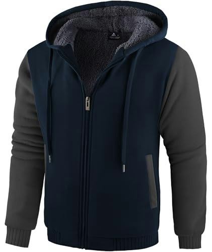 Swisswell Men's Sherpa-Lined Zip-Up Hoodie: $30.57