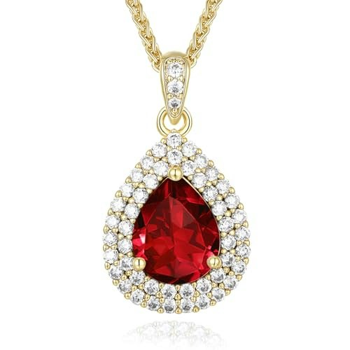 Poekio January Birthstone Gold Garnet Necklace: $143.99 Poekio January Birthstone Gold Garnet Necklace: $143.99