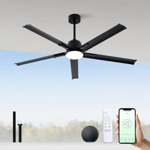 62-Inch Outdoor Smart Ceiling Fan with Light: $151.99