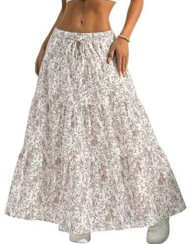 Derax Women's Boho Floral Maxi Skirt: $23.08 Derax Women's Boho Floral Maxi Skirt: $23.08