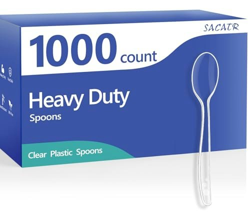 Sacatr Clear Plastic Spoons 1,000-Count: $34.39 Sacatr Clear Plastic Spoons 1,000-Count: $34.39