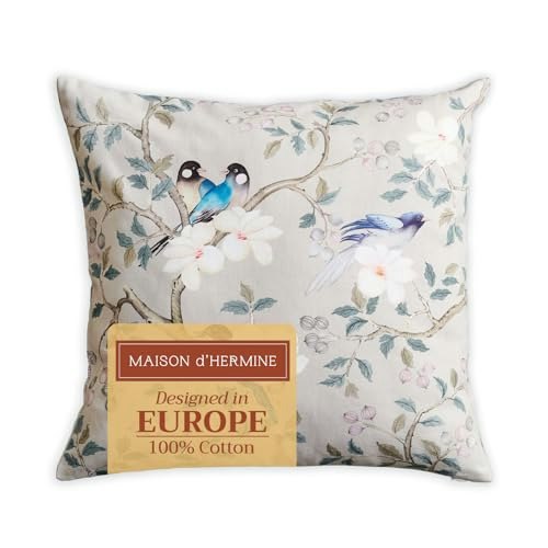 Maison d' Hermine 18" x 18" Cotton Throw Pillow Cover: $15.99 Maison d' Hermine 18" x 18" Cotton Throw Pillow Cover: $15.99