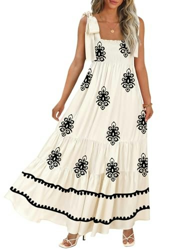 Curbodo Women's Smocked Flowy Maxi Dress with Pockets: $35.52 Curbodo Women's Smocked Flowy Maxi Dress with Pockets: $35.52