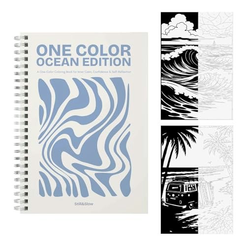Still & Slow Monochrome Ocean Coloring Book: $22.41 Still & Slow Monochrome Ocean Coloring Book: $22.41