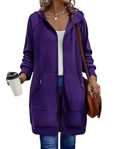 Zeagoo Women's Zip-Up Fleece Tunic Hoodie: $30.39 Zeagoo Women's Zip-Up Fleece Tunic Hoodie: $30.39