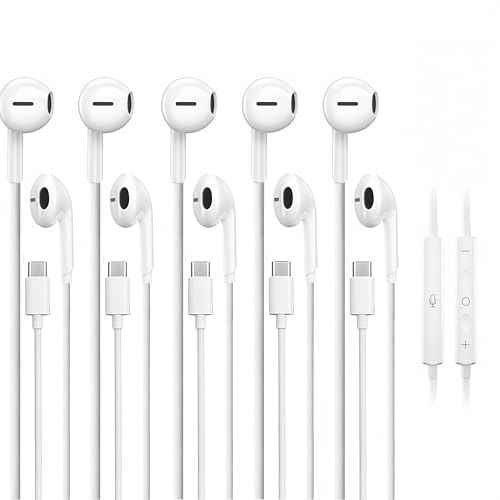 USB-C Wired Earbuds with Microphone 5-Pack: $11.99 USB-C Wired Earbuds with Microphone 5-Pack: $11.99