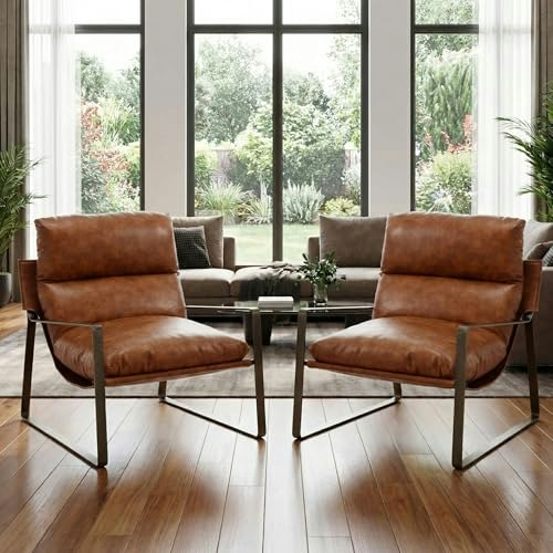 LukeAlon Modern PU Leather Accent Armchair 2-Pack: $359.98 LukeAlon Modern PU Leather Accent Armchair 2-Pack: $359.98