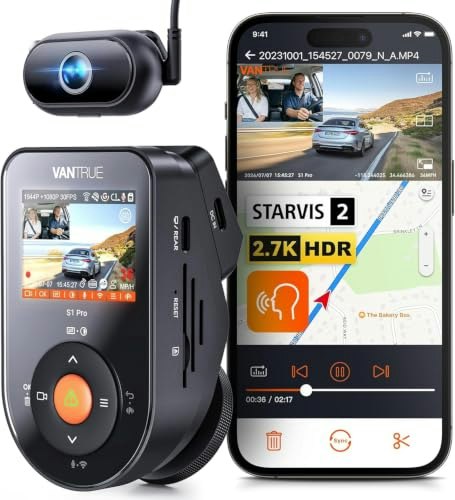 Vantrue S1 Pro 2.7K Front and Inside Dash Cam: $159.99 Vantrue S1 Pro 2.7K Front and Inside Dash Cam: $159.99