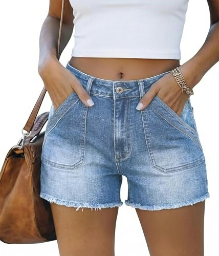 Modarani Women's High-Rise Distressed Denim Shorts: $25.59 Modarani Women's High-Rise Distressed Denim Shorts: $25.59