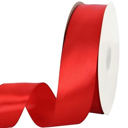 Toniful 1-1/2-Inch 100-Yard Red Satin Ribbon: $7.69 Toniful 1-1/2-Inch 100-Yard Red Satin Ribbon: $7.69