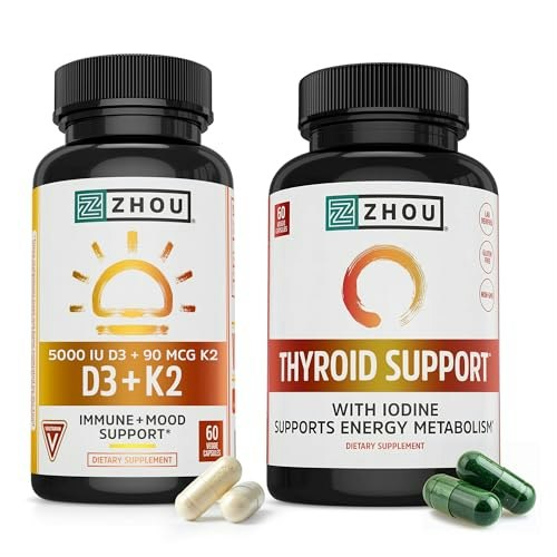 Zhou D3 + K2 & Thyroid Support 120-Capsule Bundle: $29.59 Zhou D3 + K2 & Thyroid Support 120-Capsule Bundle: $29.59