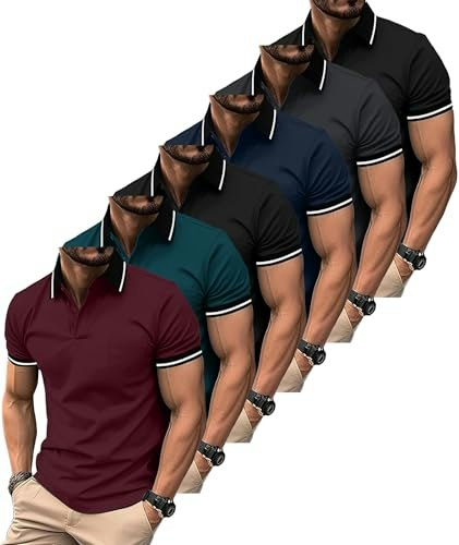 Zity Men's Athletic Golf Polo Shirts 6-Pack: $39.89 Zity Men's Athletic Golf Polo Shirts 6-Pack: $39.89