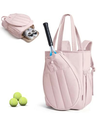 Bagsmart Quilted Tennis and Pickleball Laptop Backpack: $27.99