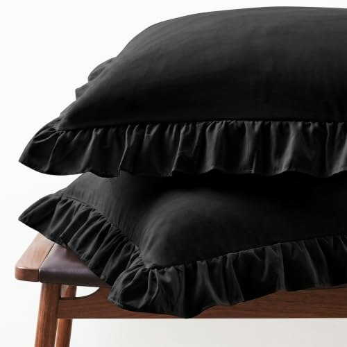 FMLIUY Brushed Microfiber Ruffle Pillow Cases 2-Pack: $7.99 FMLIUY Brushed Microfiber Ruffle Pillow Cases 2-Pack: $7.99