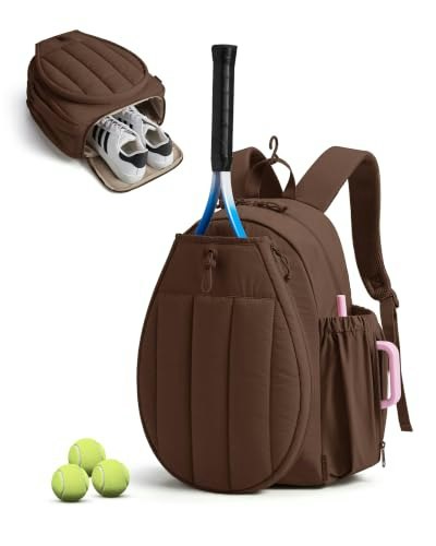 Bagsmart Quilted Tennis and Pickleball Laptop Backpack: $22.39