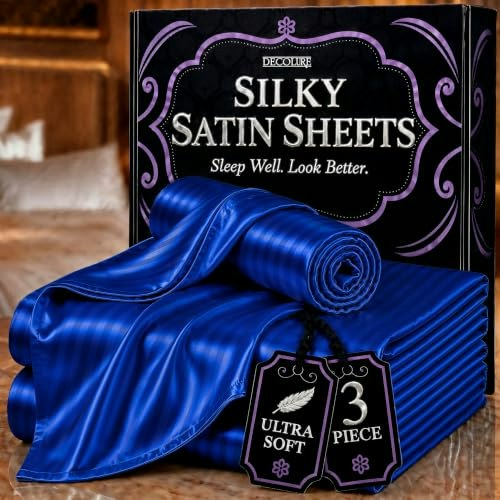 Decolure Twin Satin Sheet 3-Piece Set: $22.36 Decolure Twin Satin Sheet 3-Piece Set: $22.36