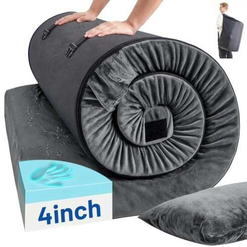 Easthome 4-Inch Memory Foam Camping Mattress Pad with Pillow: $71.62 Easthome 4-Inch Memory Foam Camping Mattress Pad with Pillow: $71.62
