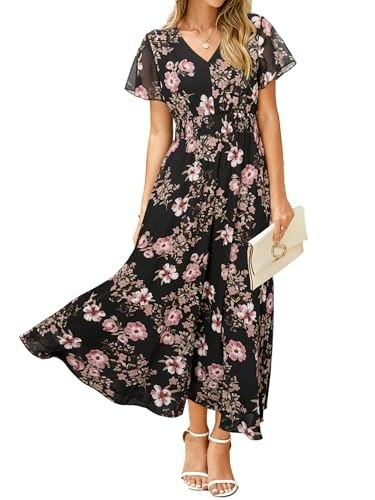 Simplee Women's Floral Maxi Dress: $37.98
