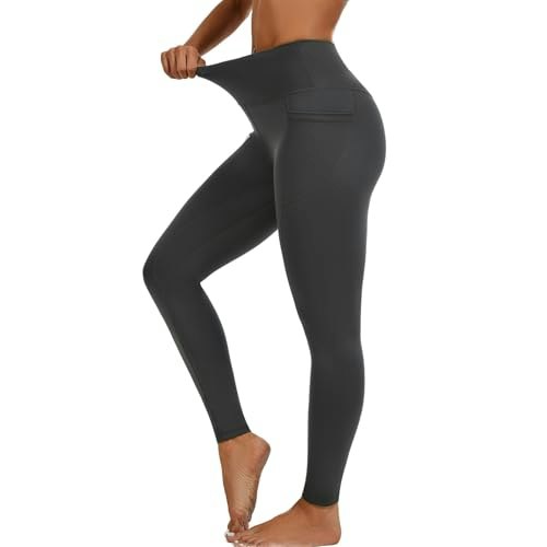 Iniber High-Waisted Workout Yoga Leggings with Pockets: $9.40 Iniber High-Waisted Workout Yoga Leggings with Pockets: $9.40
