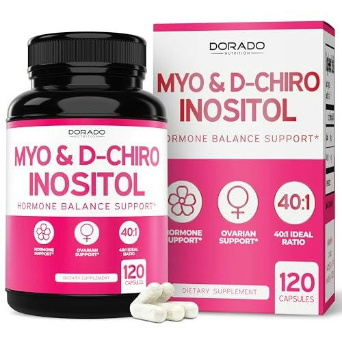 Myo-Inositol & D-Chiro Inositol Hormone Balance Supplement 120-Capsule Bottle: $11.96
