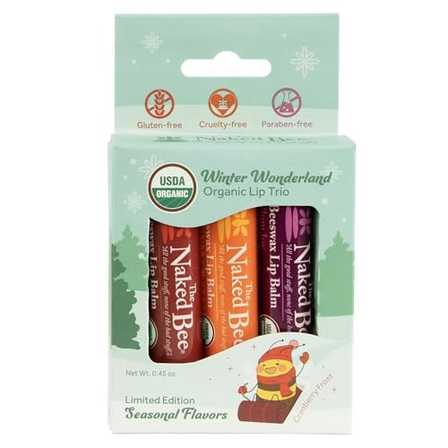 The Naked Bee Winter Wonderland Organic Lip Trio: $19.99 The Naked Bee Winter Wonderland Organic Lip Trio: $19.99
