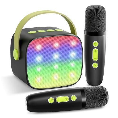 YLL Mini Karaoke Machine with 2 Wireless Microphones: $23.99 YLL Mini Karaoke Machine with 2 Wireless Microphones: $23.99