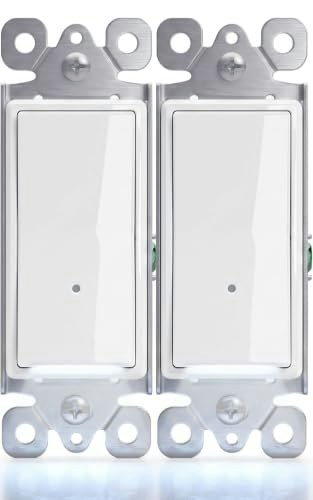 Sozulamp 15A Illuminated Single Pole Light Switch 2-Pack: $15.19 Sozulamp 15A Illuminated Single Pole Light Switch 2-Pack: $15.19