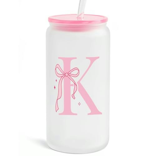 Sandjest 16oz Frosted Glass Drinking Can Cup with Lid and Straw: $11.39 Sandjest 16oz Frosted Glass Drinking Can Cup with Lid and Straw: $11.39