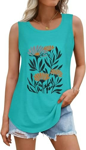 Women's Sleeveless Casual Loose Tank Top: $11.99