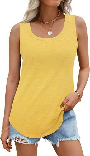 Women's Summer Sleeveless Loose Fit Tank Top: $8.07