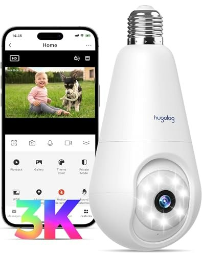 Hugolog 5MP Light Bulb Security Camera 2-Pack: $24.99 Hugolog 5MP Light Bulb Security Camera 2-Pack: $24.99