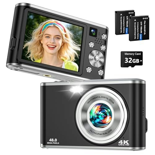 48MP 4K Digital Camera with Dual Lens and 16x Zoom: $47.48 48MP 4K Digital Camera with Dual Lens and 16x Zoom: $47.48